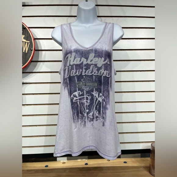 Harley Davidson light purple tank top - Picture 2 of 8